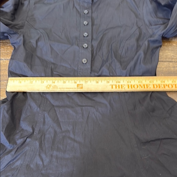 Madewell Seamed Long-Sleeve Mini Shirtdress in Poplin Size 00 - Picture 5 of 12